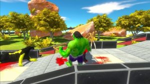 GHOST SPIDER SPINOSAURUS vs BATMAN T-REX DEATH RUN - Animal Revolt Battle Simulator