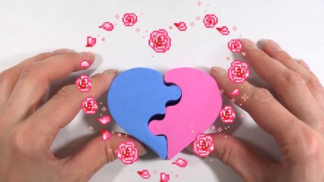 Весёлые Игры Для Детей  Кинетический Песок  Как Сделать Цветное Сердечко Из Кинетического Песка смотреть онлайн