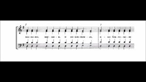 Тропарь воскресный глас 5 партия бас