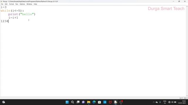 While loop in python with Examples