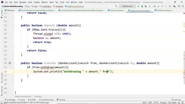 Java LiveLock Example смотреть онлайн