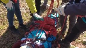 Тренировка "Подъём, спуск и транспортировка пострадавшего" 13.02.2022