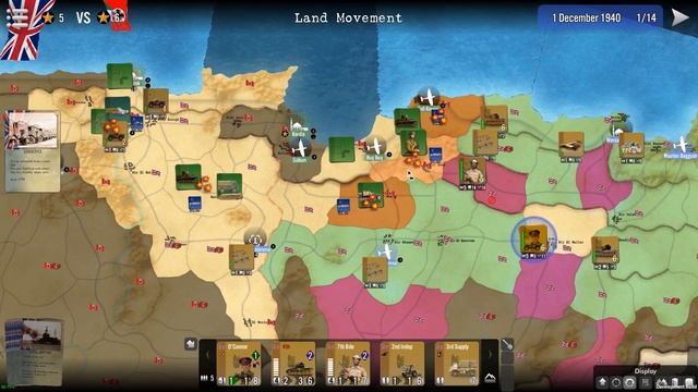 SGS Afrika Korps  Tutorial: 3 Land movement and stack split.