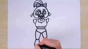 КАК НАРИСОВАТЬ ГЛЭМРОК ЧИКУ ( FNAF SECURITY BREACH )