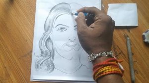 how to draw jesus christ step by step,how top draw jesus fsce with pencil sketch,easy face drawing