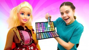 Видео шоу Салон красоты: Барби готовится к дню рождения Терезы! Игры в куклы для девочек