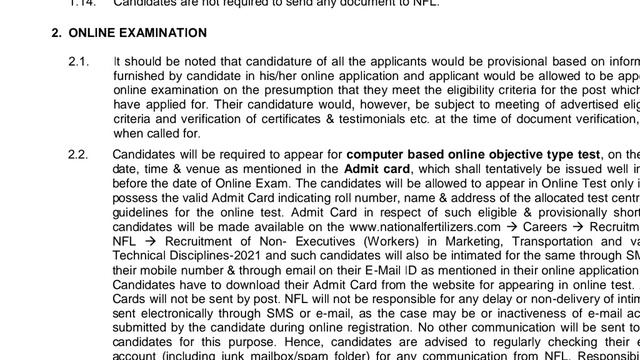 National Fertilizers Limited Recruitment 2021|Marketing Representative Job|New Agriculture Job 2021