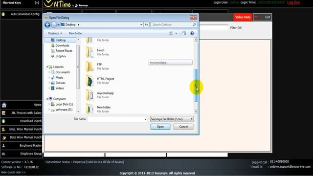 Import Employees in On time Software Through Excel смотреть онлайн