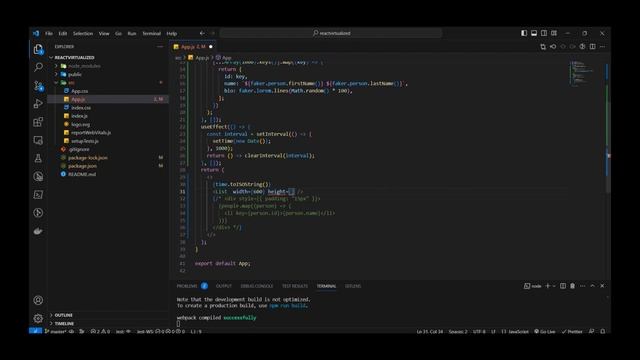Rendering large lists with React Virtualized смотреть онлайн