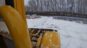 Трактор Кировец К 700А. Чистка снега. Едим на ТО