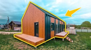 СТИЛЬНЫЙ и УЮТНЫЙ загородный дом 6х12 м² с антресолью и террасой в ДНП «Сказка»