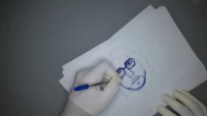 Скетч - Джонни Депп шариковой ручкой (набросок)