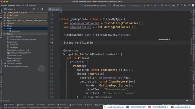 Flutter : Firebase Phone Authentication | OTP | flutter coding смотреть онлайн