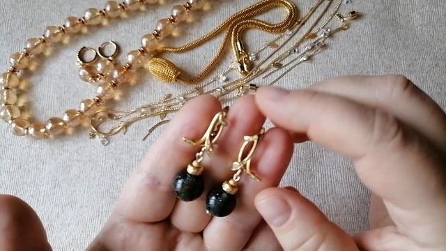 114. Серьги с японскими бусинами тенша. Цепочки. Украшения ручной работы.