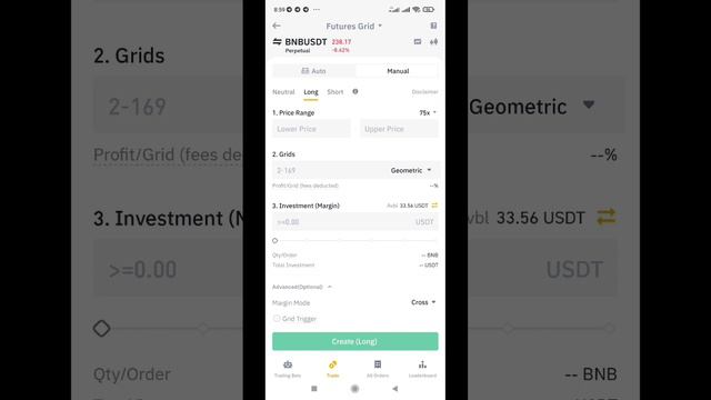 Настройка криптобота на падающем рынке. BNB
