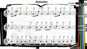 Autumn | Vivaldi | Violin SHEET MUSIC [With Fingerings] | Four Seasons [Level 3]