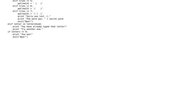 Code Review: A simple Hangman game in Python смотреть онлайн