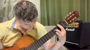 Гитара Aria AC-25 CE в подключении - Этюд Ор.48 №6 М.Джулиани