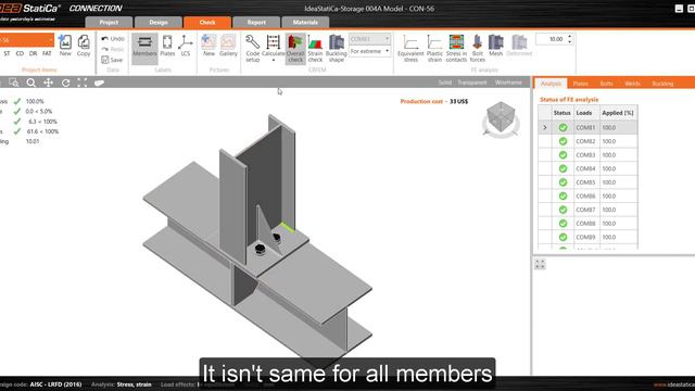 Robot Structural Analysis x Idea Statica - Part 2: Buckling, Template, Beam supports Column