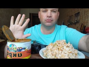ОБЖОР ИКРА из баклажанов/МУКБАНГ РИС с фаршем