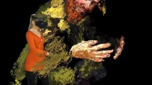 Художник рисует в виртуальных очках