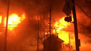 MOST APOCALYPTIC MOMENTS OF THE MASSIVE HISTORIC MARCAL PAPER MILL FIRE IN ELMWOOD PARK, NEW JERSEY