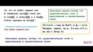 ГДЗ РУССКИЙ ЯЗЫК УПРАЖНЕНИЕ.270 КЛАСС 4 КАНАКИНА ЧАСТЬ 1