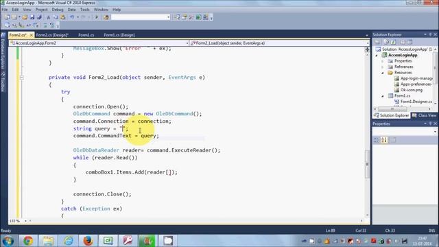 C# MS Access Database Tutorial 9 # How to Link Combobox with Database values