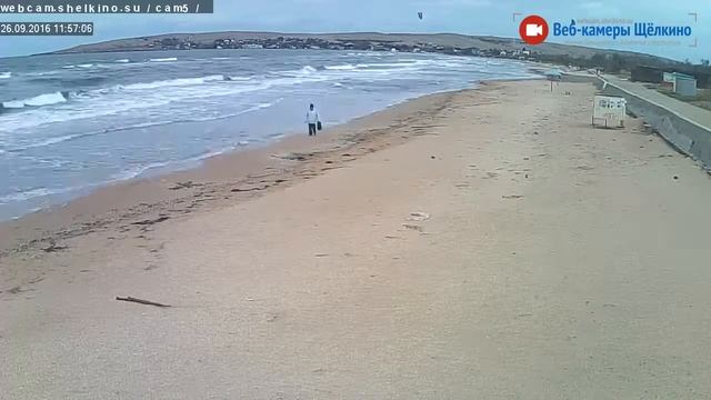 Пляж в Щёлкино, 26.09.2016 - time-lapse с камеры 5 смотреть онлайн
