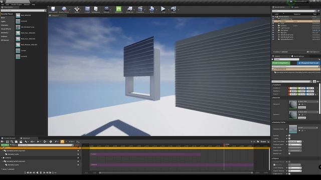 Unreal Engine 4 Window Blind and Garage Animated Cache смотреть онлайн