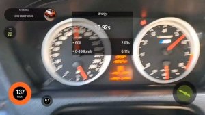 BMW E71 N55B30 STAGE 1+, pop&bang's ?, 0-100 1/4 mile dragy