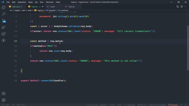 [03] building login api for imgoncloud full stack project | google photos clone | next js project ?
