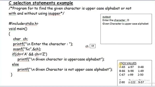 FIND CHARACTER IS UPPER CASE ALPHABET OR NOT IN C PROGRAMMING смотреть онлайн