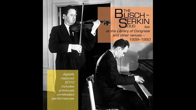 Adolf Busch - Beethoven : Violin Sonata No.10 in G Op.96