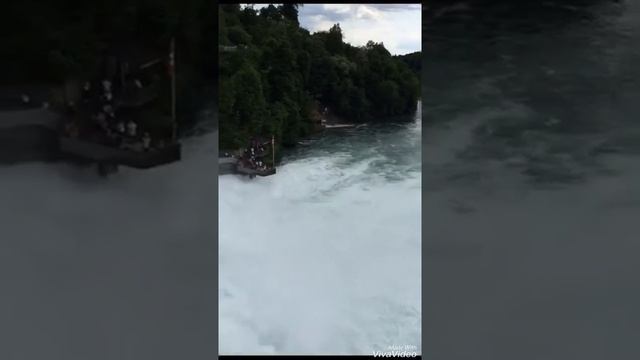 Travel to Switzerland - Neuhausen am Rheinfall - Climbing up to overlook the waterfall