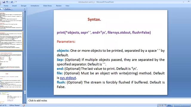 Python Literals,Displaying Output using Print , output formatting in python