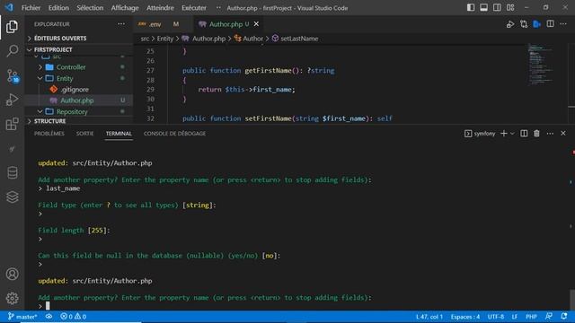 Apprendre Symfony - First Entity & Migration #7