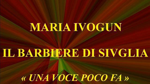 Maria Ivogun   Il Barbiere di Siviglia   Una voce poco fa   Schallplatte Grammophon 85309 enregistr