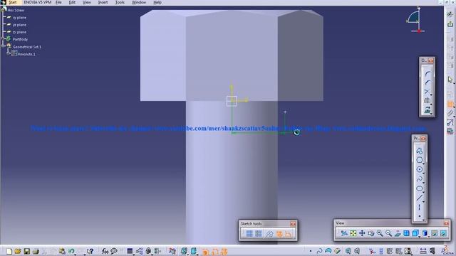 Catia V5 Powerful Tricks Collection 116How to Create Threaded Hex ScrewFor Beginners
