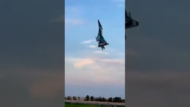 Mig 29 performs low flying stall trick