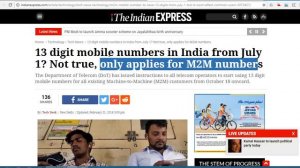 10 to 13 digit mobile numbers in India from 1st July 2018? 10 Digit To 13 Digit For Mobile SimCard