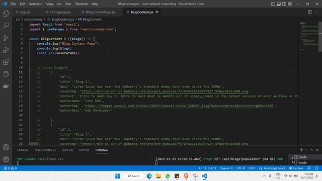 Build A Blog Website | React JS, Strapi CMS, Tailwind CSS | Part 12: Routing Pages смотреть онлайн