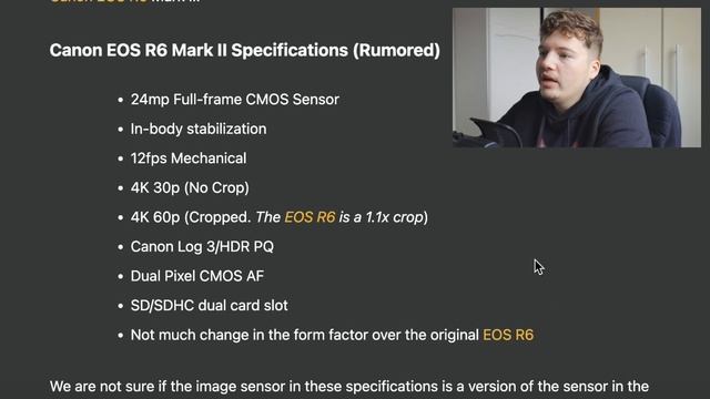 FULL Canon EOS R6 Mark 2 Specs leaked!! смотреть онлайн