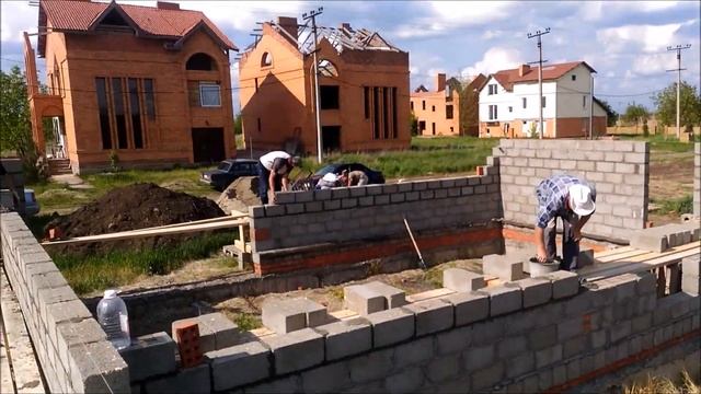Кладка шлакоблока Ростовское шоссе г. Краснодар