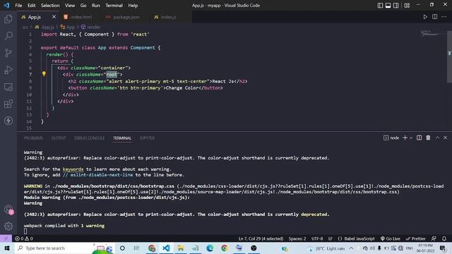 ? React Js - How to Use Bootstrap and Change Color with OnClick Button in reactjs #akshdesai