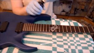 Чистка гитары Washburn PX-SOLAR16TBLM(Dunlop 01,Dunlop 02, Dunlop 65 , Lemon oil) Замена струн.