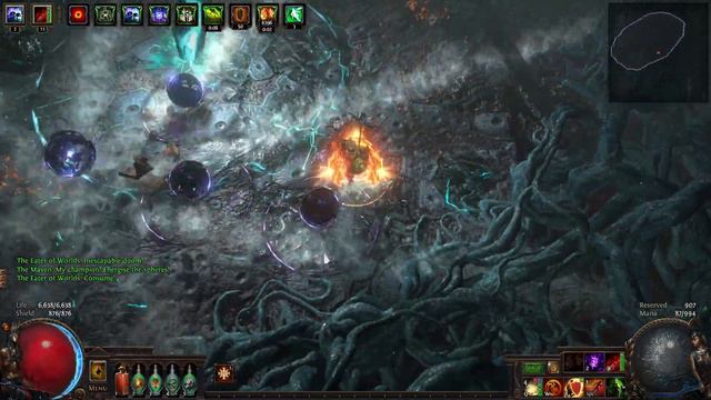 POE 3.18 Poison Seimic trap vs Uber Eater of Worlds смотреть онлайн