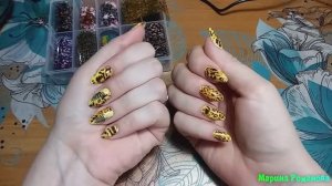 Маникюр для себя! Сама себе мастер! Укрепление гелем, леопардовая фольга