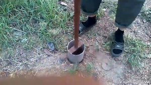 Самодельный бур для столбов из 219 трубы