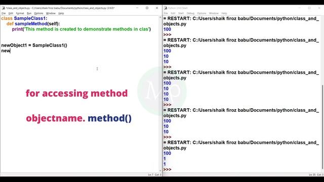 #105 Class and Object in Python | oops concepts | Python tutorials